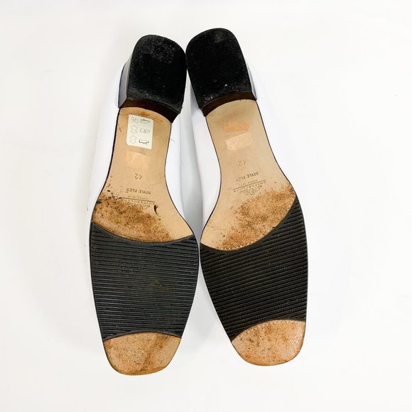 BALLY White Leather Loafers Chunky Heel - Picture 8 of 8